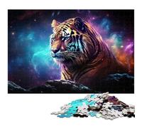 Rompecabezas de 1000 Piezas de Galaxies Tigers, Ideal para Adultos, Actividades Familiares, decoración del hogar, Regalo navideño, 26x38cm/10,23x14,96 Pulgadas.
