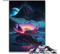 Rompecabezas de 1000 Piezas de Galaxy Fantasy Lotus, Hecho de cartón, diseño intrincado para Adolescentes, decoración DIY y diversión para estimular el Cerebro, 1000 Piezas(26x38cm)
