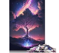 Rompecabezas de 1000 Piezas de Galaxy Grand Tree, Rompecabezas de dificultad Alta, Juego Educativo, Juguete para decoración Familiar (75 x 50 cm)
