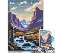 Rompecabezas de 1000 Piezas de Gates of The Arctic para Adolescentes Diversión Familiar Toda la Familia 38x26cm