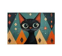 Rompecabezas de 1000 piezas de gatito de ojos negros para adultos, rompecabezas de madera para adultos, regalos para decoración del hogar