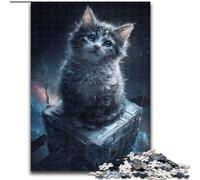 Rompecabezas de 1000 Piezas de Gatito Negro, Rompecabezas Imposible para Adultos, 50x75cm, Ideal para Parejas, Navidad, Año Nuevo y San Valentín