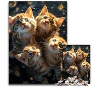 Rompecabezas de 1000 Piezas de Gatitos Brillantes de Galaxia para Adultos. Un desafiante Rompecabezas para Adolescentes,un Divertido Juego Interactivo para Toda la Familia,50x75cm