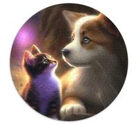 Rompecabezas de 1000 Piezas de Gatitos y Cachorros para Adultos. Un desafío para Adolescentes, Ideal para una Noche de Juegos en Familia. 67,5 x 67,5 cm.