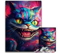 Rompecabezas de 1000 Piezas de Gatos Coloridos para Adultos, Adolescentes y familias. Decoración Hacer tú Mismo y un desafío para el Cerebro. 26x38cm/10,23x14,96 Pulgadas.