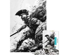 Rompecabezas de 1000 Piezas de gladiadores Romanos Ayuda a ejercitar el Cerebro y a aliviar el estrés Juego práctico Apto para Mayores de 14 años (38x52cm)