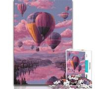 Rompecabezas de 1000 Piezas de Globo aerostático, Ideal para aliviar el estrés, Pasar el rato Entre Padres e Hijos (tamaño 38x26cm)