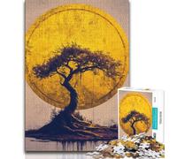 Rompecabezas de 1000 Piezas de Golden Tree para Adolescentes, Ayuda a ejercitar el Cerebro Juguetes adictivos para Cultivar la Paciencia Gran Regalo 50x75cm