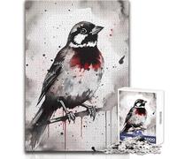 Rompecabezas de 1000 Piezas de gorrión de Garganta Negra, Juego de Aprendizaje para Practicar Habilidades, Regalo considerado para Momentos Felices, tamaño 50x75cm