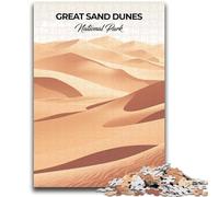 Rompecabezas de 1000 Piezas de Great Sand Dunes para Adultos, Juegos educativos, Juguetes de Bricolaje con póster a Juego y Hoja de Trivia para Mayores de 14 años, 1000 Piezas (50x75cm)
