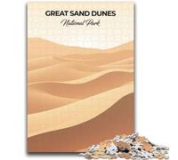 Rompecabezas de 1000 Piezas de Great Sand Dunes para Adultos, Juegos educativos, Juguetes de Bricolaje con póster a Juego y Hoja de Trivia para Mayores de 14 años, 1000 Piezas (50x75cm)