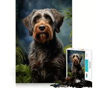 Rompecabezas de 1000 Piezas de Grifo de Pelo Duro para Adultos Divertido Juego de Memoria Artesanía de Corte experta Actividad Relajante para Grupos en Interiores (38x52cm)