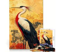Rompecabezas de 1000 Piezas de grulla de Cresta roja para Adolescentes Rompecabezas Inteligente, Juguete para Pensar, Tiempo de relajación, Corte Limpio, Regalo para Festivales (38x52cm)