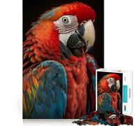 Rompecabezas de 1000 Piezas de Guacamayo Escarlata para Adolescentes Ideal para estimular la Memoria, para el hogar y para armar Un Regalo Encantador (38x26cm)