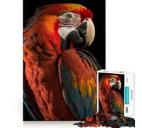 Rompecabezas de 1000 Piezas de Guacamayo Escarlata para Adolescentes Mejora la Memoria Fácil de Usar Ocio Corte Firme Decoración de Pared (38x52cm)