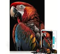 Rompecabezas de 1000 Piezas de Guacamayo Escarlata para Adultos Rompecabezas Suave para Relajarse Imagen para armar Artículo de Santa Claus (38x52cm)