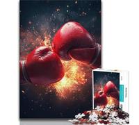 Rompecabezas de 1000 Piezas de Guantes de Boxeo para Adultos y Adolescentes Juguetes educativos para familias con póster a Juego y Hoja de Trivia (50x75cm)