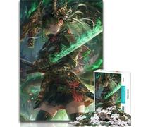 Rompecabezas de 1000 Piezas de guerrera Ninja Japonesa para Adultos, Ideal para Pasar el rato en casa Cada Pieza es única Juego Familiar desafiante y Divertido 38x26cm