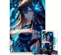Rompecabezas de 1000 Piezas de guerreras de Anime para Adultos Diversión para Entrenar la Mente Piezas sin Rebabas y de Corte Limpio Actividad para Compartir en Familia (38x26cm)