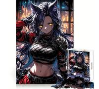 Rompecabezas de 1000 Piezas de Guerrero Anime Sexy para Adultos Juguete Inteligente, Divertido y silencioso Corte preciso 50x75cm