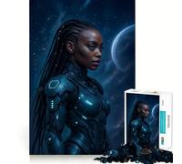Rompecabezas de 1000 Piezas de Guerrero de Ciencia ficción en el Espacio para Adultos Mejora la Memoria, Alivia la ansiedad y Decora la Pared con Bordes Afilados (50x75cm)