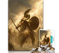 Rompecabezas de 1000 Piezas de Guerrero Espartano para Adultos, 1000 Piezas, Juego Familiar para aliviar el estrés, desafío difícil, Grandes Regalos y Juguetes, 26x38cm