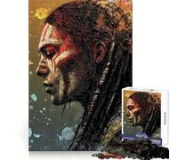 Rompecabezas de 1000 Piezas de Guerrero Nativo Americano para Adultos Juguete de lógica Clara, Divertido y Relajante Corte Perfecto Regalo Elegante (50x75cm)