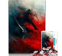 Rompecabezas de 1000 Piezas de Guerrero Ninja de fantasía para Adolescentes Juguetes educativos Juegos antiestrés Lista de Deseos con Papá Noel (50x75cm)