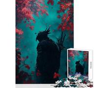 Rompecabezas de 1000 Piezas de Guerrero Oscuro en el Bosque otoñal Juguetes antiestrés Gran Regalo para Juegos educativos colección de Artistas Bellas Artes tamaño 50x75cm