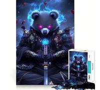 Rompecabezas de 1000 Piezas de Guerrero Panda samurái para Adolescentes, Juego Inteligente para Grupos, ensamblaje de imágenes, decoración de Pared (50x75cm)