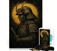 Rompecabezas de 1000 Piezas de Guerrero samurái con Armadura y Espada para Adolescentes Refuerza la Memoria, Calma y relajación Borde de Calidad (38x26cm)