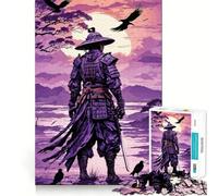 Rompecabezas de 1000 Piezas de Guerrero samurái japonés para Adultos, Juguete de lógica Fina, Tiempo Libre, Arte de Bordes limpios, Coleccionable (38x52cm)