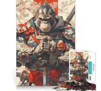 Rompecabezas de 1000 Piezas de Guerreros Monos samurái para Adultos, Juguete Inteligente, Divertido y Casual, con Bordes Lisos, decoración de Pared (38x52cm)