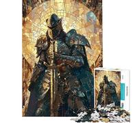 Rompecabezas de 1000 Piezas de Guerreros paladines Mosaico para Adultos Juego Familiar Ideal para Pasar el Tiempo en casa cumpleaños y Navidad (tamaño 50x75cm)