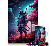 Rompecabezas de 1000 Piezas de Guerreros samurái para Adolescentes Juguete de lógica, Sencillo y Divertido Bordes Suaves Regalo Elegante (38x26cm)