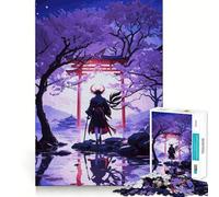 Rompecabezas de 1000 Piezas de Guerreros samurái para Adolescentes Juguete Mental para Momentos de Paz Corte Premium Regalo artístico (50x75cm)