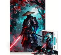 Rompecabezas de 1000 Piezas de Guerreros samurái para Adultos Rompecabezas Mental Arte para la relajación Mental (38x52cm)