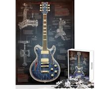 Rompecabezas de 1000 Piezas de Guitarra eléctrica anatomía Juguetes antiestrés Gran Regalo para Juegos educativos colección de Artistas Bellas Artes tamaño 50x75cm