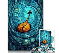 Rompecabezas de 1000 Piezas de Guitarra mágica, desafiante Pero Divertido y Gracioso, con póster y Hoja de Trivia a Juego, 50x75cm