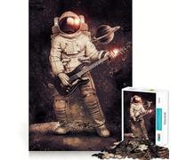 Rompecabezas de 1000 Piezas de Guitarrista de Rock Espacial para Adolescentes, Juguete antiestrés, Corte preciso, Lista de Deseos de Papá Noel 50x75cm