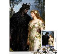 Rompecabezas de 1000 Piezas de Hades y Perséfone en el Bosque Encantado Juguetes de decoración del hogar Gran Regalo para Juegos Juego Educativo Mejora el Amor Entre Parejas tamaño 38x52cm
