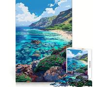 Rompecabezas de 1000 Piezas de Hawái Kauai Pixel Art Clean Fit Decor Logic Fun Toy Cozy Time Play Christmas Art Piece 50x75cm