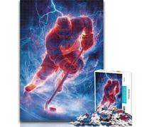 Rompecabezas de 1000 Piezas de Hockey sobre Hielo para Adolescentes, con póster y Hoja de Trivia a Juego (14 años, 50x75cm)