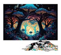 Rompecabezas de 1000 Piezas de Hongos mágicos para Adultos. Ideal para Parejas, Navidad, Año Nuevo y San Valentín. 50x75cm/19,68x29,52 Pulgadas.