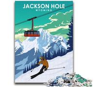 Rompecabezas de 1000 Piezas de Jackson Hole Travel Art para Adultos y Adolescentes Juguete Educativo antiestrés Toda la Familia 1000 Piezas (50x75cm)