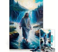 Rompecabezas de 1000 Piezas de Jesús Caminando sobre el Agua Diversión para Entrenar el Cerebro Encaja Perfectamente sin Huecos Actividad para Fortalecer los Lazos Familiares (50x75cm)