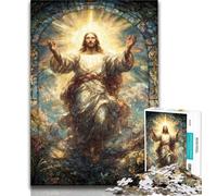 Rompecabezas de 1000 Piezas de Jesús para Adultos y Adolescentes Un Juego desafiante para Todos, para Mujeres y Hombres 26x38cm