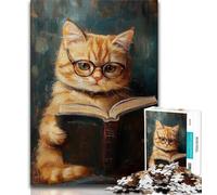Rompecabezas de 1000 Piezas de Jigsaw Art Cat para Adolescentes a Partir de 14 años Juego Imposible Adultos y Adolescentes 50x75cm