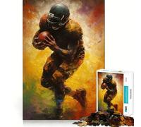 Rompecabezas de 1000 Piezas de Jugador de fútbol Americano para Adultos Piensa,Entrena,Juega ¡Sólo encajan Perfectamente! ¡Sin Piezas Sueltas aliviar el estrés (38x52cm)