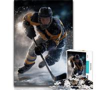 Rompecabezas de 1000 Piezas de Jugador de Hockey sobre Hielo para Adultos y Adolescentes Un Juego desafiante, Toda la Familia 75x50cm